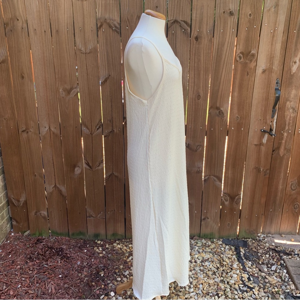 Boohoo Womens Trapeze Textured Midaxi Smock Dress | US 10 , UK 14 | Stone NEW!! - Picture 7 of 15